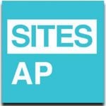 This is a square SITES AP logo with a dropshadow; SITES AP; The Sustainable SITES Initiative Logo