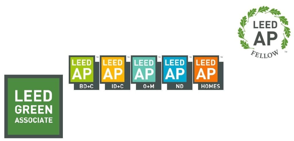 LEED AP logos. LEED Credential Tiers.